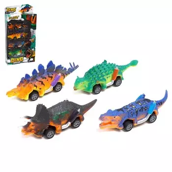 Машинки инерционные dino, набор 4 шт.
