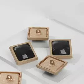 Пуговицы на ножке, металлические, 2020 мм, набор 5 шт., черные