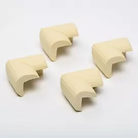 Защитные накладки на углы, набор 4 шт., рифленые, цвет молочный, крошка я