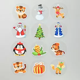 Наклейки новогодние