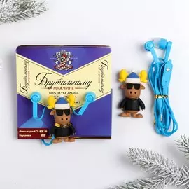 Набор: наушники 1, 2 м и флешка 4 гб