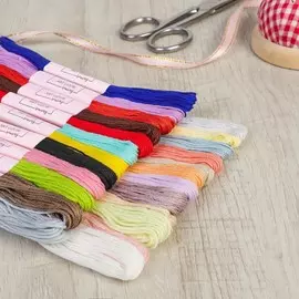 Набор ниток мулине, №3/4, 8±1 м, 24 шт.