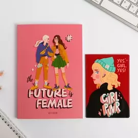 Набор обложка для паспорта и ежедневник grl pwr