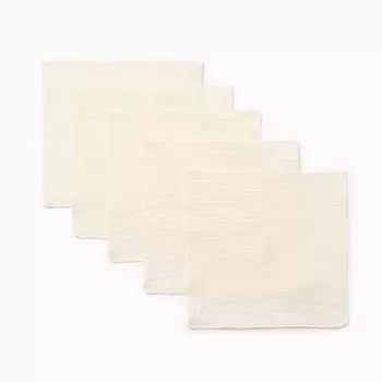 Набор платочков крошка я, 20*20 см-5 шт, цв.бежевый, муслин, 100 % хлопок