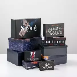 Набор коробок 10 в 1, упаковка подарочная,