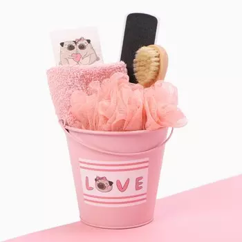 Набор подарочный этель love, полотенце и аксессуары