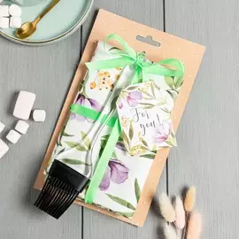 Набор подарочный полотенце кисть