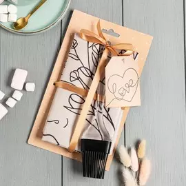 Набор подарочный полотенце кисть