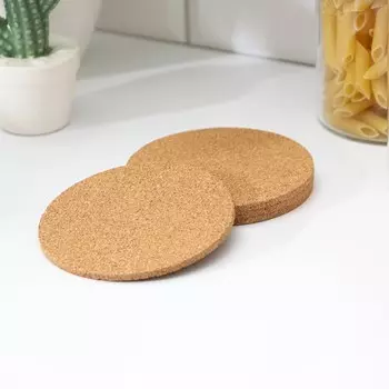 Набор подставок под горячее доляна, 4 шт, d=10 см