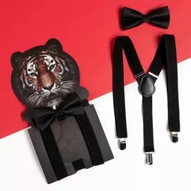 Набор мужской kaftan подтяжки и галстук-бабочка