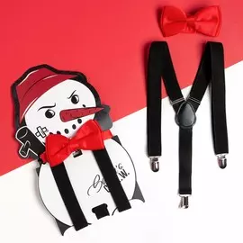 Набор мужской kaftan подтяжки и галстук-бабочка