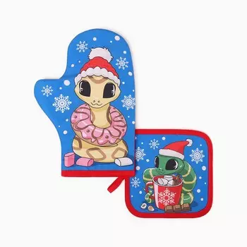 Набор кухонный прихватка варежка