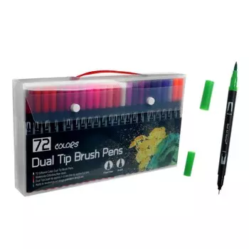 Набор профессиональных маркеров, 72 штуки/72 цвета, двусторонний