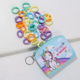 Набор резинок для волос в кошельке