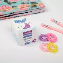 Резинки пружинки для волос , набор
