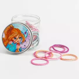 Набор резинок для волос в банке, 20 шт