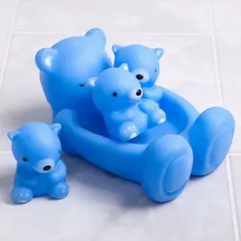 Набор резиновых игрушек с пищалкой для игры в ванной