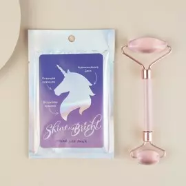 Набор роллер и тканевая маска для лица