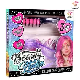 Переводные татуировки детские с мелками для волос beauty studio, тату — 3 листа