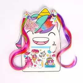 Набор татуировок, с заколками, с цветными прядями, тату — 23 шт.