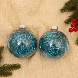 Набор шаров пластик d-10 см, 2 шт