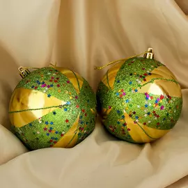 Набор шаров пластик d-10 см, 2 шт