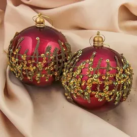 Набор шаров пластик d-10 см, 2 шт