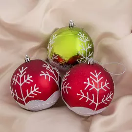 Набор шаров пластик d-10 см, 3 шт