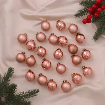 Набор шаров пластик d-3 см, 24 шт