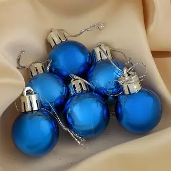 Набор шаров пластик d-3 см, 6 шт