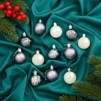 Набор шаров пластик d-4 см, 12 шт