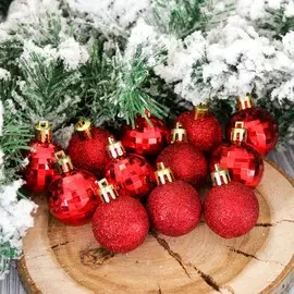 Набор шаров пластик d-4 см, 12 шт