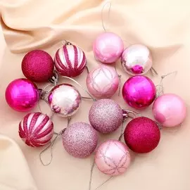 Набор шаров пластик d-4 см, 14 шт