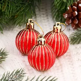 Набор шаров пластик d-4 см, 9 шт