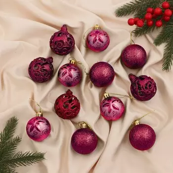 Набор шаров пластик d- 5 см, 12 шт