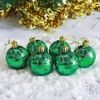 Набор шаров пластик d-5 см, 6 шт