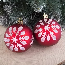 Набор шаров пластик d-6,5 см, 6 шт