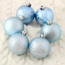 Набор шаров пластик d-6 см, 12 шт