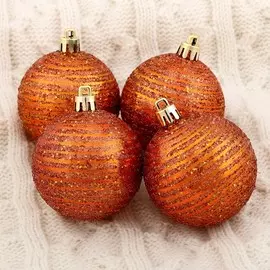 Набор шаров пластик d-6 см, 12 шт