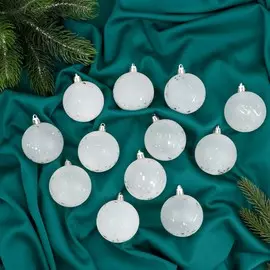 Набор шаров пластик d-6 см, 12 шт