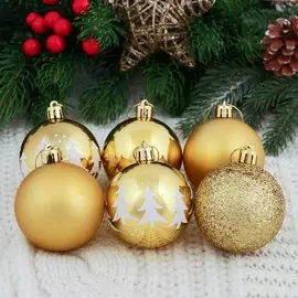 Набор шаров пластик d-6 см, 16 шт