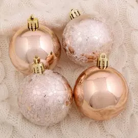 Набор шаров пластик d-6 см, 4 шт