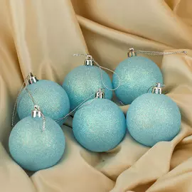 Набор шаров пластик d-6 см, 6 шт