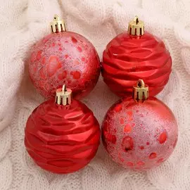 Набор шаров пластик d-6 см, 6 шт