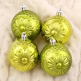 Набор шаров пластик d-6 см, 6 шт