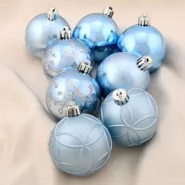 Набор шаров пластик d-6 см, 8 шт