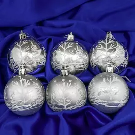 Набор шаров пластик d-6 см, 8 шт