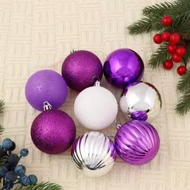 Набор шаров пластик d-6 см, 8 шт