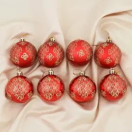 Набор шаров пластик d-6 см, 8 шт