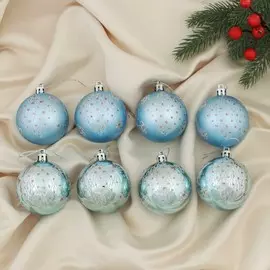 Набор шаров пластик d-6 см, 8 шт